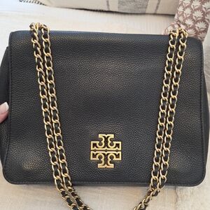 Tory Burch Black Leather Shoulder Bag